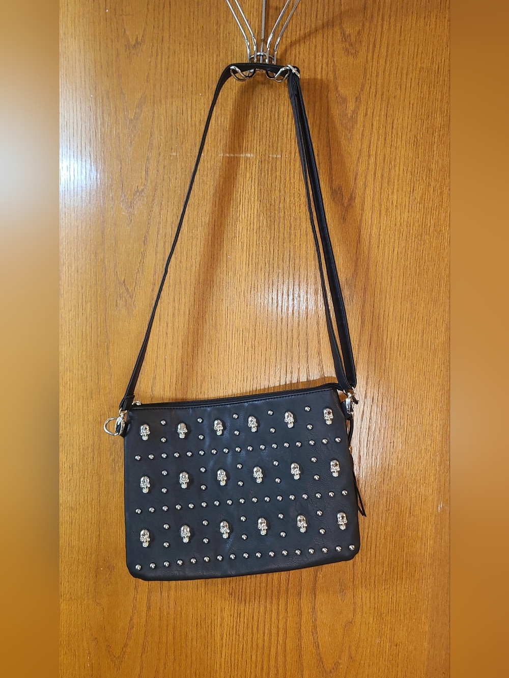 torrid Black Studded Skull Crossbody Bag